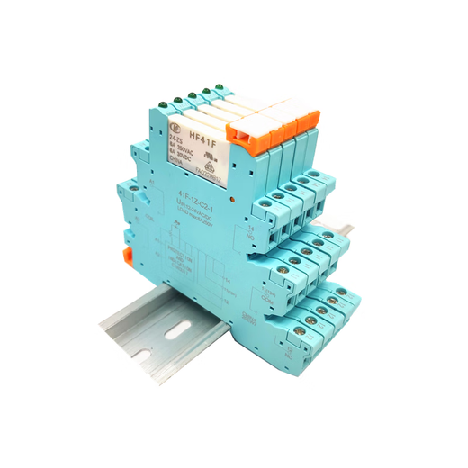Hongfa HF41F-024-ZS Chip-Terminal-Relaismodul 41F-1Z-C2-C4-1 Federsockel DC24V Relais Schraubsockel (Industriemodell)