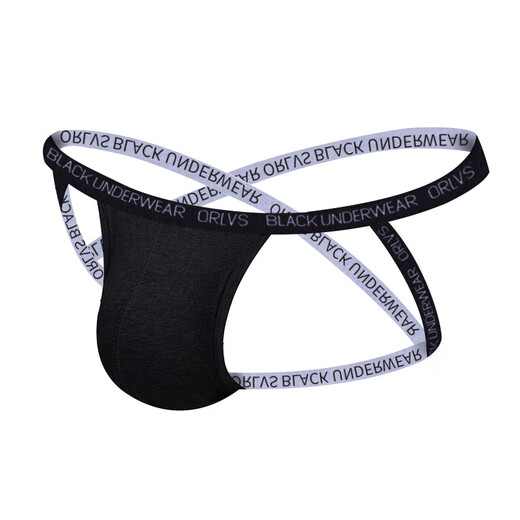 
Confidential delivery for men's self-healthy underwear cotton breathable sexy U convex sexy double cherry underwear men's thong men's self-black men's modal cotton sexy underwear U convex M