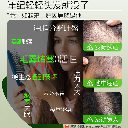 Deliston anti-hair loss shampoo, ginger king, hair growth, anti-hair loss, oil control, fluffy herbal hair-fixing and long-hair growth