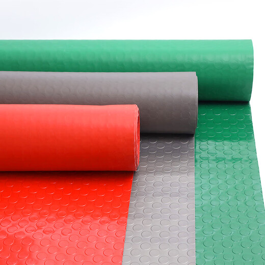 DIYIN (DIYIN) anti-slip floor mat warehouse walkway waterproof foot pad pvc door mat 1.5mm thick red copper coin shape 2.0 meters wide 15 meters long
