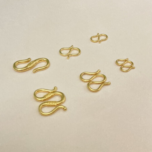 Fat Donglai's same style 18k gold necklace buckle M buckle 18K gold buckle S buckle gold-covered connecting buckle bracelet buckle head button connector M buckle small size (9*10mm)