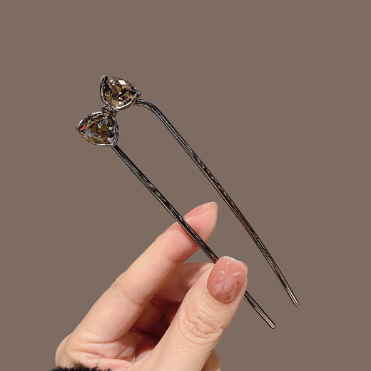 Su Shiliu's new Chinese-style hairpin U-shaped metal high-end hairpin artifact for the back of the head, hairpin, butterfly hairpin gift, rhinestone bow hairpin, antique gift box
