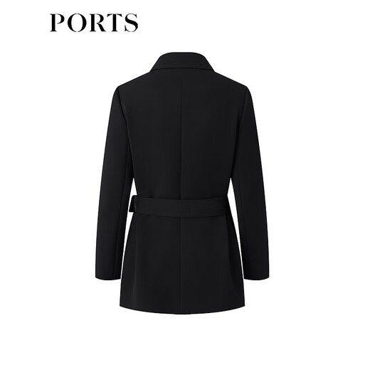 PORTS women's spring and summer new belted waist suit jacket LM8J031KWB029 black 2