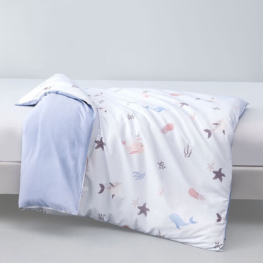 Mercury Children (Mercury Kids) Mercury Home Textile Kindergarten Cotton Antibactérien à quatre saison Couverture de courtepointe (bleu marin / océan) 120cm150cma