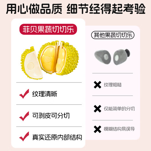 菲贝（feibei）六一儿童节礼物水果切切乐可剥皮仿真35件套过家家厨房婴儿玩具