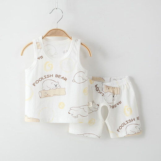 
Binli Cat Children's Vest Shorts Summer Thin Home Suit Cotton Boneless A-Class Sleeveless Sleeveless Sleeveless Sleeveless Sleeveless Sleeveless Sleeveless Sleeveless Sleeveless Sleeveless Sleeveless Sleeveless Sleeve-Wooden Bear 100