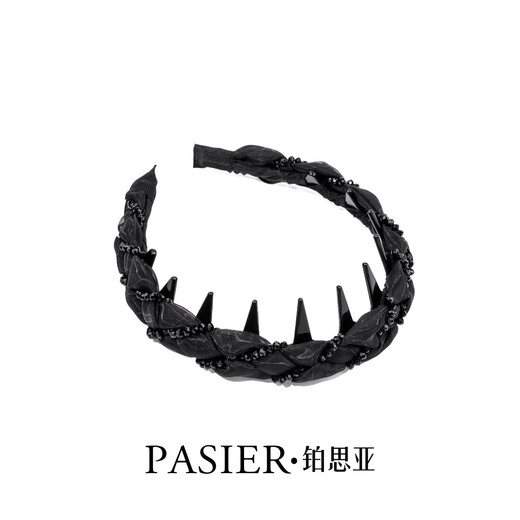 Perthia Paris Princess Hepburn Headband Women's 2025 New Versatile Fashion Anti-Slip Headband High-Quality Outer Access Card Headwear Black