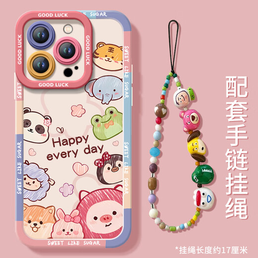 文枝圈圈动物适用苹果14手机壳iphone14promax的保护套2025新款感ip14pro全包镜头por专用plus硅胶外壳 NM15247Q版头像粉硅胶软壳+ iPhone14ProMax