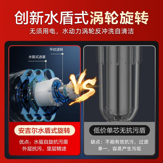 Angel pre-filter household backwash full copper tap water whole house large flow central water purifier 3524 third-generation upgraded model front-end faucet filter element