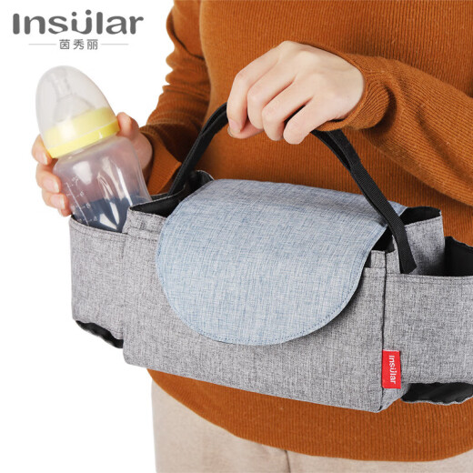Solterista multifuncional Insular bolsa colgante de almacenamiento Botella botella de agua taza de agua para bebés bolsa colgante de mezclilla azul