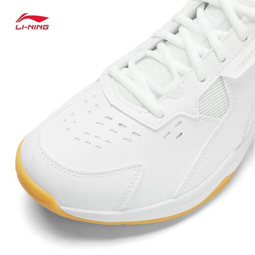 Li Ning (LI-NING) Badminton Shoes New Men's and Women's Almighty King Thunder Cushioning Anti-Slip Wear-Resistant Fashion Training Sports Shoes Wide Last Almighty King V TT001-5 White 46 (295mm)