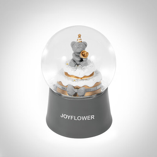 JoyFlower birthday cake crystal ball ornaments March 8th Women's Day birthday gift confession for girls friends and wives practical birthday cake crystal ball music box style