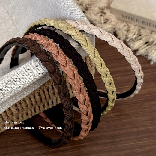 Morning Star Twist Hairband Women's 2025 New Face Wash Special Anti-Slip Broken Hair Headband High Skull Top Hair Bundle Hairpin Headwear Beige Color