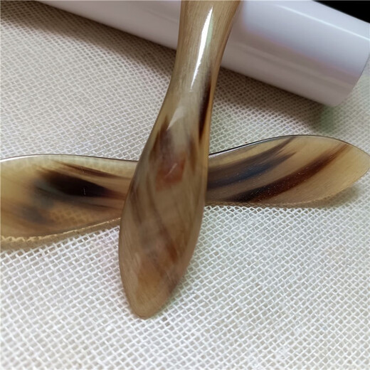 Meng Junchen double-point hairpin reverse-buckle hairpin elegant classical ethnic style hidden ox horn traditional hairpin hairpin yellow 11-12cm