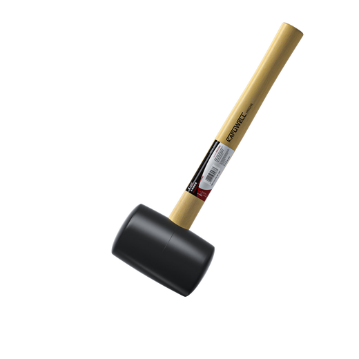 Kraftwell wooden handle rubber hammer rubber hammer inspection hammer rubber hammer floor tile installation hammer 750g HA0224E
