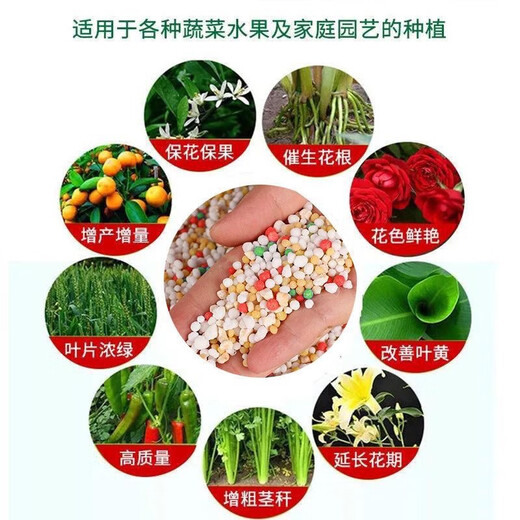 Nitrogen, phosphorus and potassium fertilizer for flowers, general chemical fertilizer, compound fertilizer, special trace element water-soluble fertilizer for vegetable and succulent potted plants, full nutrition and high-efficiency compound fertilizer. Ten Jin Jin is equal to 0.5 kilograms.