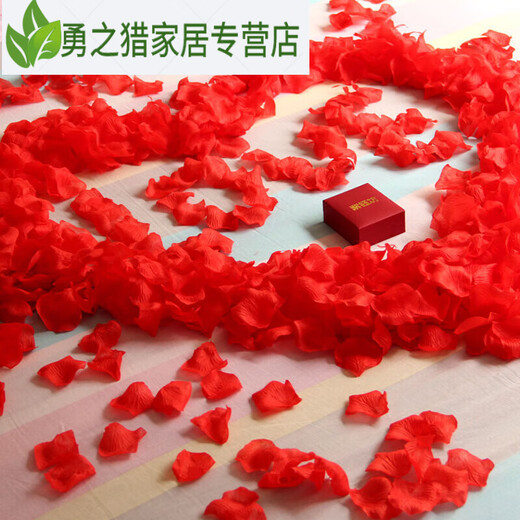 1000 pieces of non-woven fabric simulated rose petals, romantic petals, birthday decoration, proposal, wedding, Valentine's Day confession, milky white, 1000 pieces