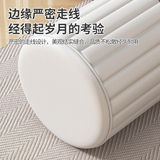 Chibalun dressing stool dressing table stool small bedroom makeup chair small round stool soft bag can store household shoe changing stool