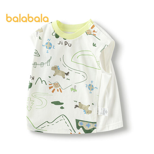 Balabala baby vest baby top boy and girl summer 2025 sweet and fashionable cotton comfortable and cute 209225122201