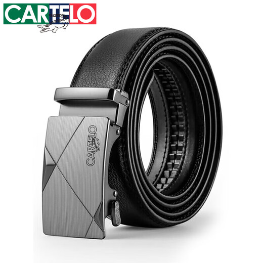 卡帝乐鳄鱼（CARTELO）皮带男士自动扣商务休闲裤男款式牛皮腰带生日520礼物送爸爸