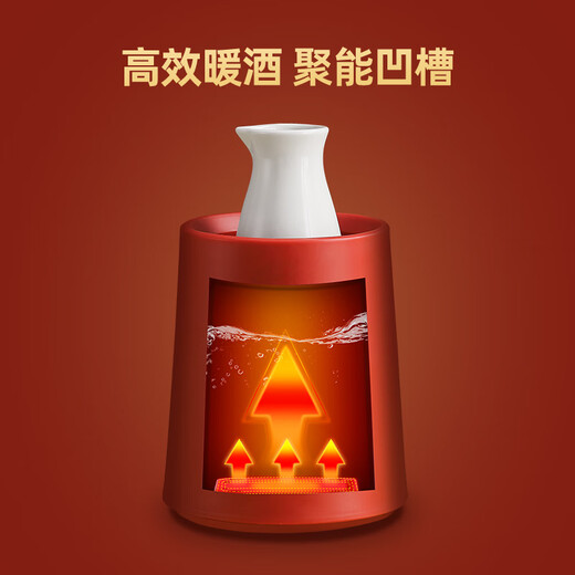 LOTOR wine warmer, electric milk warmer, wine warmer, wine scalding ceramic, rice wine, white wine heating pot, Chinese wine warming pot, health pot, clean white 0.25L