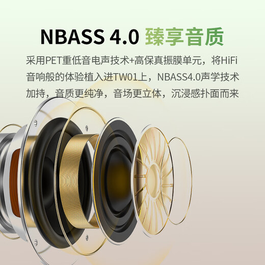 Netac true wireless stereo Bluetooth headset, wireless sports gaming headset, call noise reduction, suitable for Apple, Huawei and Xiaomi mobile phones TW01 pink