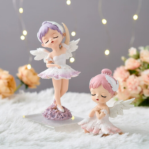 Xixiao Ballet Girl Ornament Cute Cartoon Bedroom Bedside Table Desktop Children's Princess Room Decoration Small Gift Ballet Princess Skirt