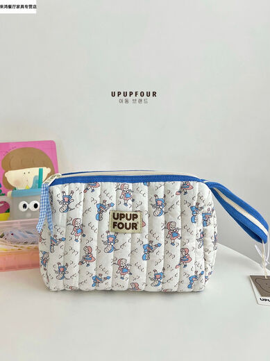 SANQUHU OUTLET SORGE Rangement de vêtements Baby Clothes Bottelted Mother Cart Sac de maquillage Sac de maquillage Blue Fair