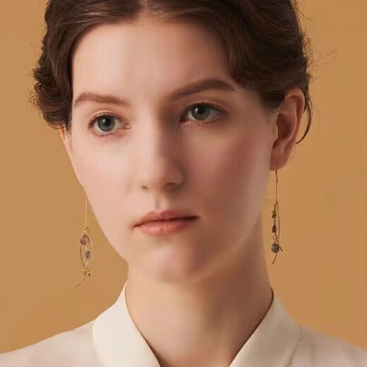 DR-FLVVS Fat Donglai's same style tanzanite Japanese aget retro natural crystal gem elegant temperament versatile water natural tanzanite long pendant