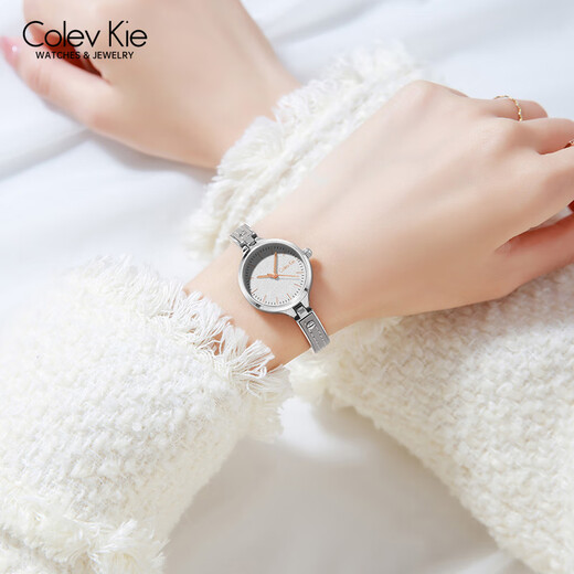 Colevkie birthday gift for girls, thoughtful, high-end and practical gift for girlfriend, wife, best friend, niche exquisite wedding anniversary, silver moon gray (gift box + bracelet + necklace)