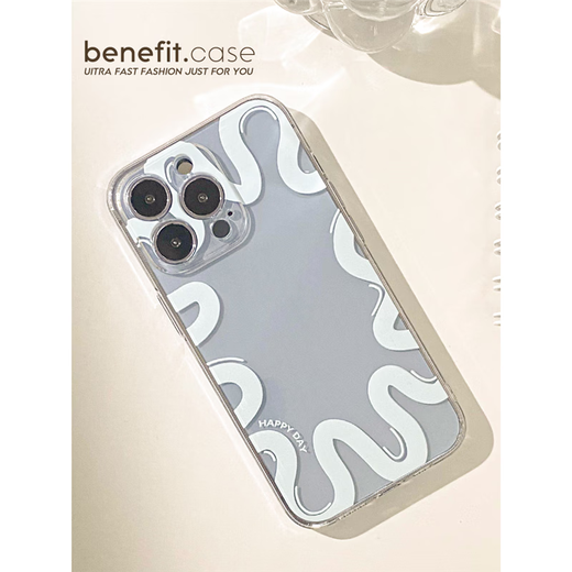 班美萝Benefit金智妮Jennie同款远峰蓝螺纹适用15苹果13手机壳iphone14promax新款 BN2677蓝色螺纹 iPhone 15