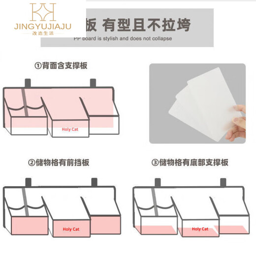 婴儿床边收纳袋尿布台挂式收纳袋床围栏挂篮储物袋可水洗上铺下铺 主图款
