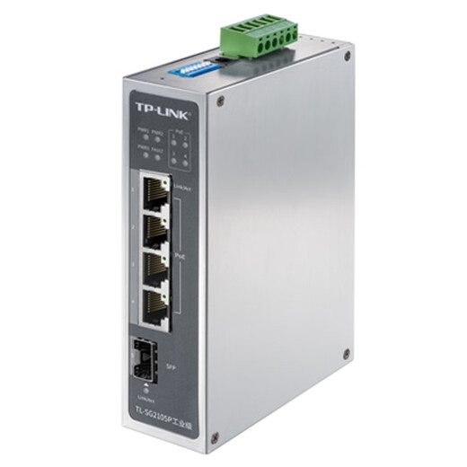 Pulian (TP-LINK) industrial grade switch 5 ports 8 ports 16 ports 100M Gigabit industrial grade Ethernet switch Monitoring network cable splitter splitter metal body rail installation SG2105P industrial grade 5 ports Gigabit PoE 4 electrical and 1 optical