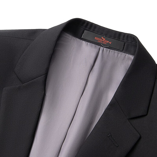 Siete marcas de la marca 25 hombres de primavera y verano ropa formal Formal fácil de hacer entrevista de collar plano chaqueta de traje 126JC70760 Negro 48 B