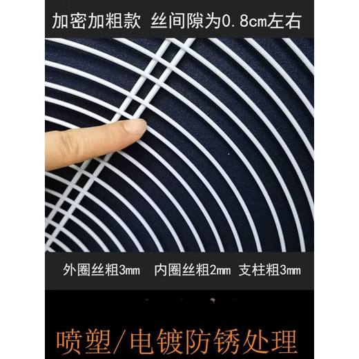 XMSJ Circulaire Circulaire Axial Flow Garding Net Industrial Venti Industriel Cover Métal Bouclier Échappement Mesh de fil 3523 Cryptage audacieux