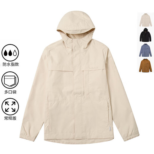 添柏岚（Timberland）冲锋衣男 春秋户外宽松轻便外套徒步登山服防风防水连帽梭织夹克 A695WEFL/店长推荐 (晒图退10) S (170/88A)