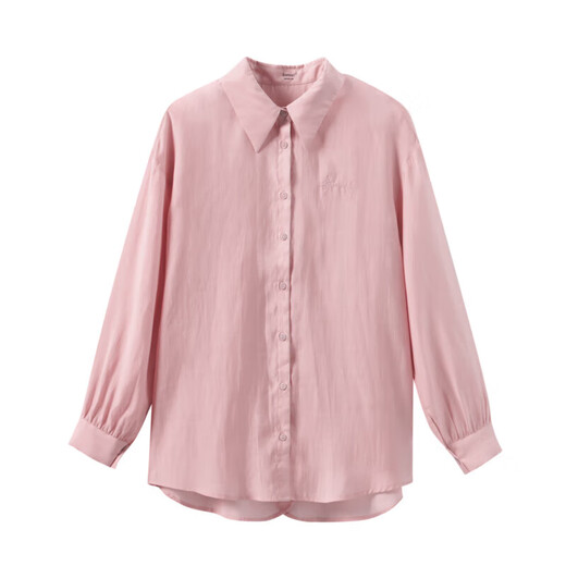 Inman Lyocell Tencel Women's Lightweight Shirt 2026 Summer New Shirt Top Classic Style - Pink S
