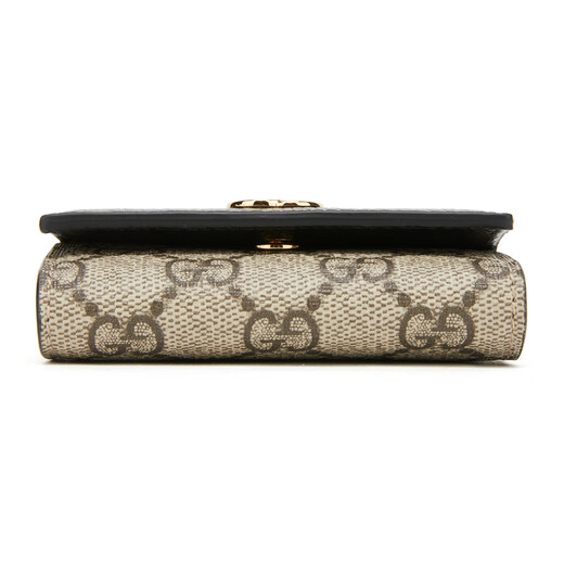 
GUCCI Gucci Women's GG Marmont Series Gold Label GG Old Canvas Leather Key Bag Ebony 456118 17WAG 1283 TU
