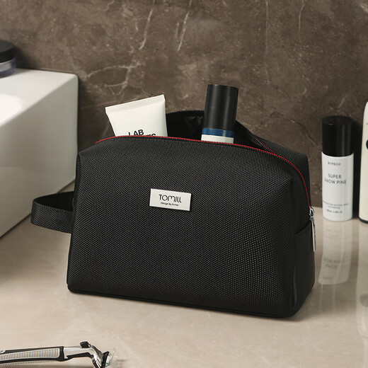 ToMill Toiletries Bag Men's Travel Toiletries Storage Bag Business Waterproof Travel Portable Bath Bag Large Capacity Gentleman-Navy Blue