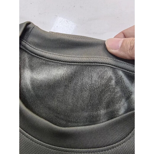 Jihua 3505 new style long-sleeved physical fitness suit for autumn and winter with velvet and reflective markings gray long-sleeved quick-drying crew-neck shirt to keep warm and thickened gray long-sleeved physical suit with velvet version 175/92-96