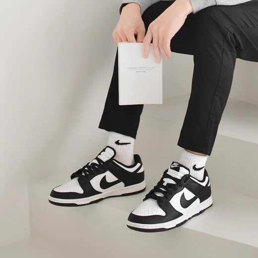 Nike Nike Dunk низкий ретро черно-белая панда, не скользящая и устойчивая к износостойкому мужчинам, легкая кроссовка с низким уровнем крови DD1391-100 40