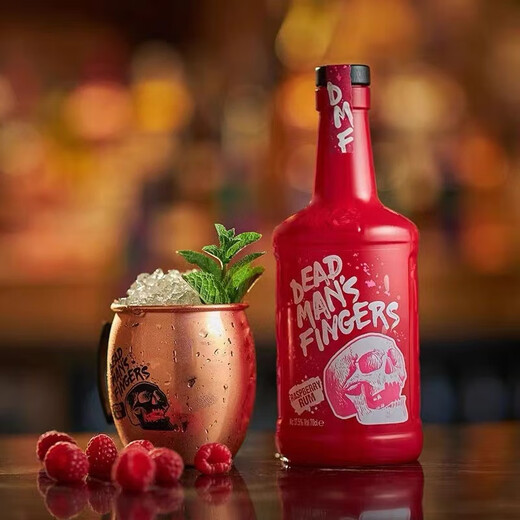 德梦手指死侍手指朗姆酒 700ml 英国原装进口 洋酒 DEAD MAN'S FINGERS） 死侍手指树莓味 700mL 1瓶