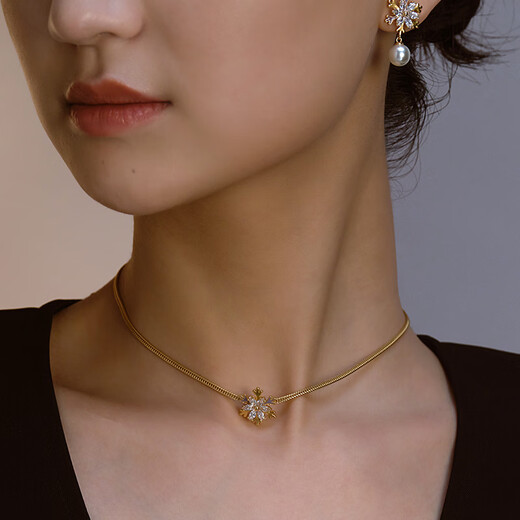 Fellala original design Liuguang Yingxue series simple and atmospheric fashion trend high-end necklace gift necklace