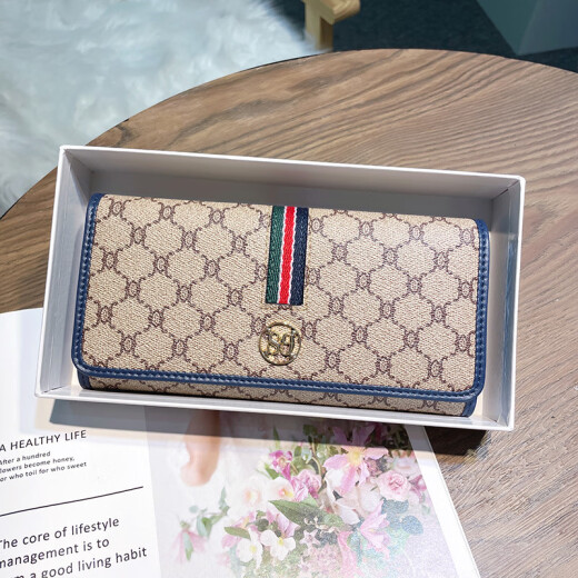 Kalkulat/scharfe Frauen Brieftasche Langes Kuhlatten-Brieftasche 2025 Neue Multi-Card-Kartenbeutel große Kapazität Mode Brieftasche Schwarz
