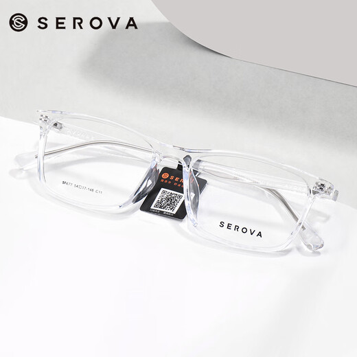 Slova Square Frame Myopia Gläser Rahmen für Männer und Frauen transparent grauer schwarzer Rahmen Brillenrahmen für Gläser Anti-Blau-Licht SF677 SF677 Mattschwarz C10 Einzelrahmen ohne Linse