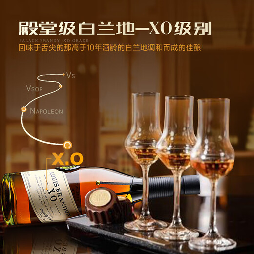 加兰帕斯法国洋酒40°烈酒XO白兰地桶藏十年微醺白兰地双支700mL*2