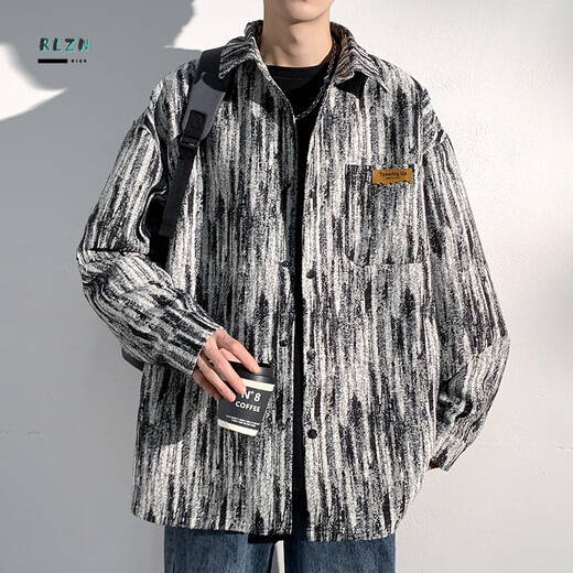 Rlzn grasta grasa de gran tamaño tinte tinte de sabor pequeño primavera y otoño más de gran tamaño marca de moda suelta y hermosa chaqueta estudiantil a001-j683 azul 4xl200-230jin [Jin equivale a 0.5 kg]