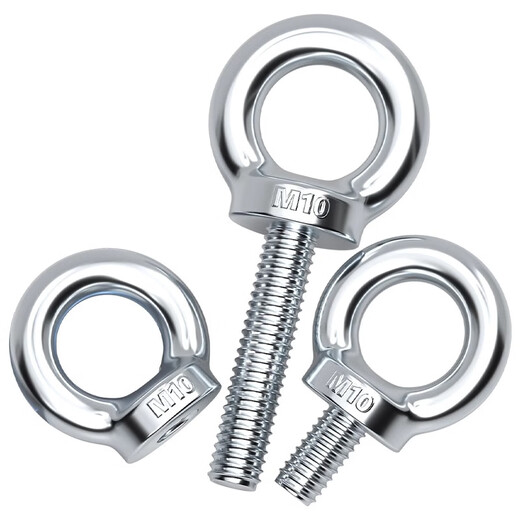 Tianzhuo Hardware National Standard Galvanized Lifting Eye Screws and Nuts Marine Accessories Screws Extended Ring Lifting Bolts M6M8-M20mm M6 National Standard Lifting Wire -5 pcs