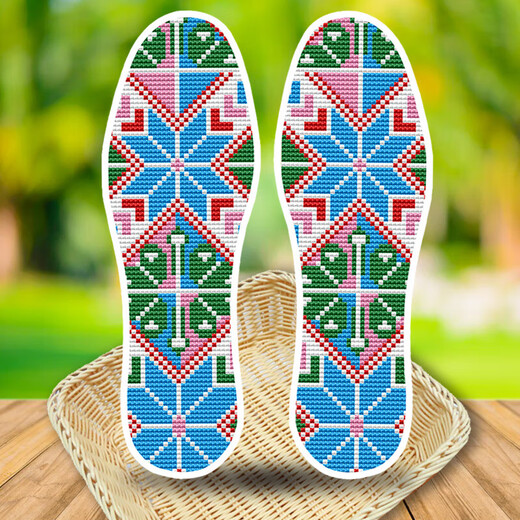 
2023 new printed cotton cloth hand-embroidered cross-stitch insole semi-finished product embroidered by men and women 683 All wishes come true 38