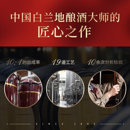Changyu Fünf-Sterne-Gold Award Brandy 700 ml High-End-Hochzeiten-Weingeschenke Bankett Weingeschenkschachtel und Geschenktüte Fünf-Sterne-Brandy-Doppelstöcke 700 ml 2 Flaschen